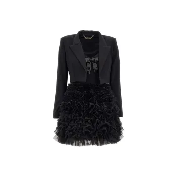 Elisabetta Franchi Long Sleeved Dress Women's Black