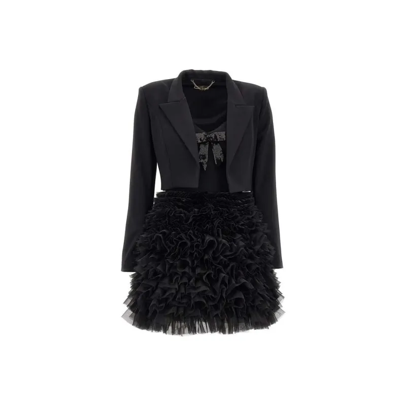 Elisabetta Franchi Long Sleeved Dress Women's Black-0