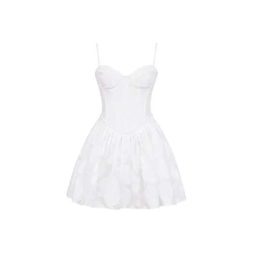 HOUSE OF CB NERISSA Slip Dress Women's White/White