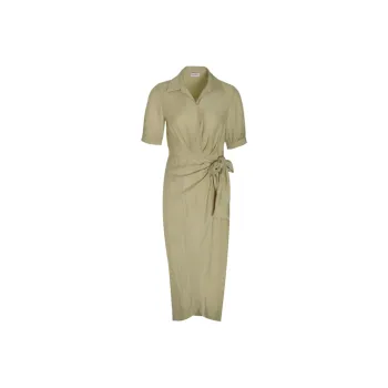 Little Pull Short-Sleeved Dresses Women's Almond Yellow