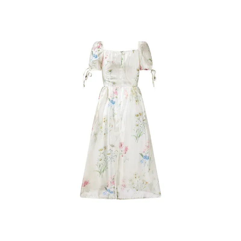 ZCDECO Short Sleeved Dress Women's White-0