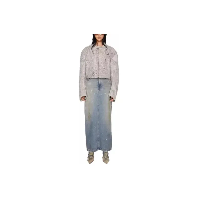 Acne Studios Logo Patch Denim Skirt-0
