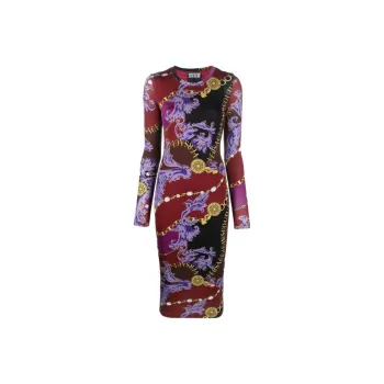 VERSACE Long-Sleeved Dresses Women's Red