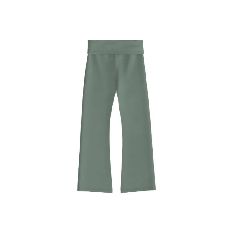 Victoria's Secret VS Cotton Yoga Foldover Flare Leggings / FS Leggings Women's Green-0