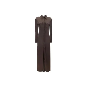 TOM FORD Shimmery Jersey Long Shirt Dress