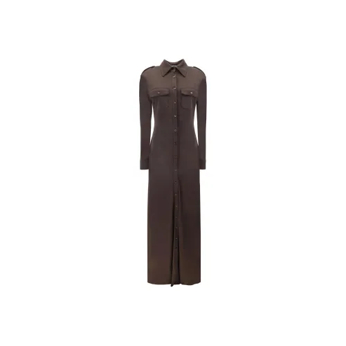 TOM FORD Shimmery Jersey Long Shirt Dress