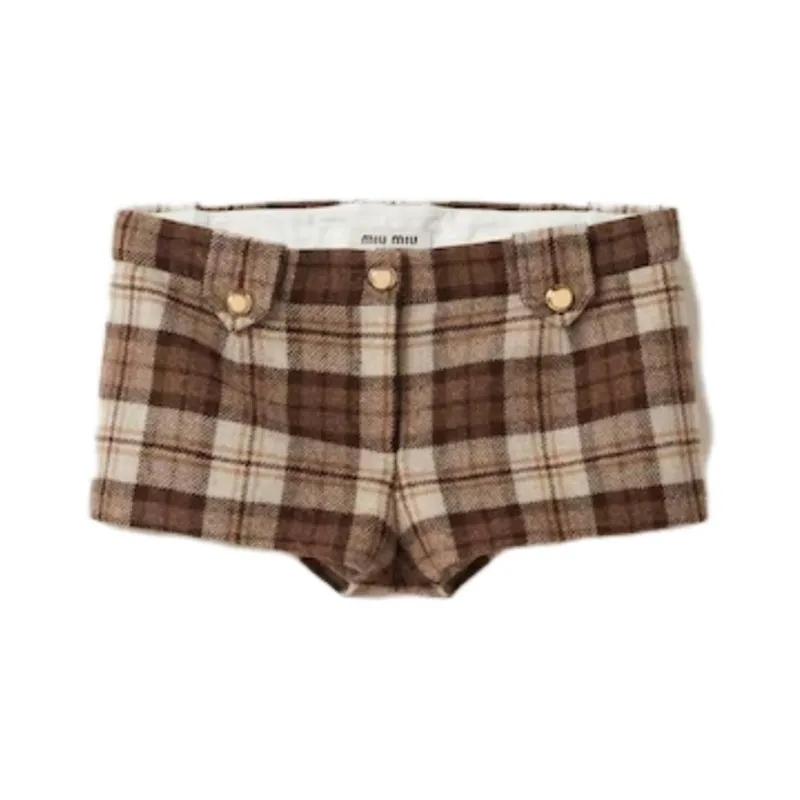 MIU MIU Casual Shorts Women's Brown-0
