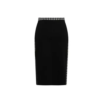 DVF Diane Von Furstenberg FW24 Knit Long Skirts Women's Black