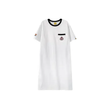 B.Duck Short Sleeved Dresses Women's White