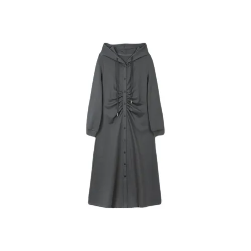 Mo Han Yi Mei Long Sleeved Dresses Women's Gray