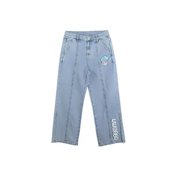 LALABOBO Jeans Women's Medium Blue White