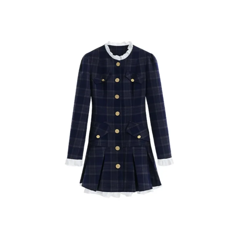 YGPRW Long-Sleeved Dresses Women's Blue-0