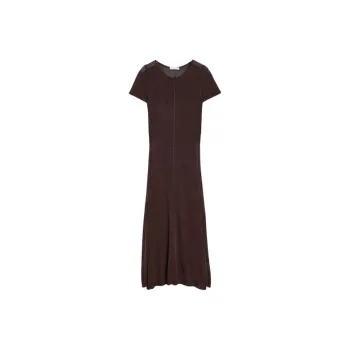 Lemaire Column Dress With Slits 'Chocolate'
