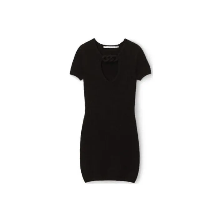 Alexander Wang Circle Cut Out Knit Mini Dress-0