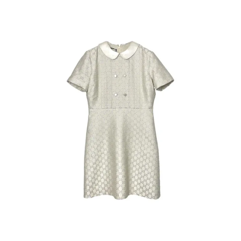 GUCCI Short-Sleeved Dresses Women's White-0