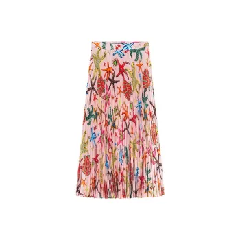 VERSACE Casual Long Skirts Women's Pink