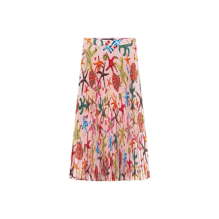 VERSACE Casual Long Skirts Women's Pink-0