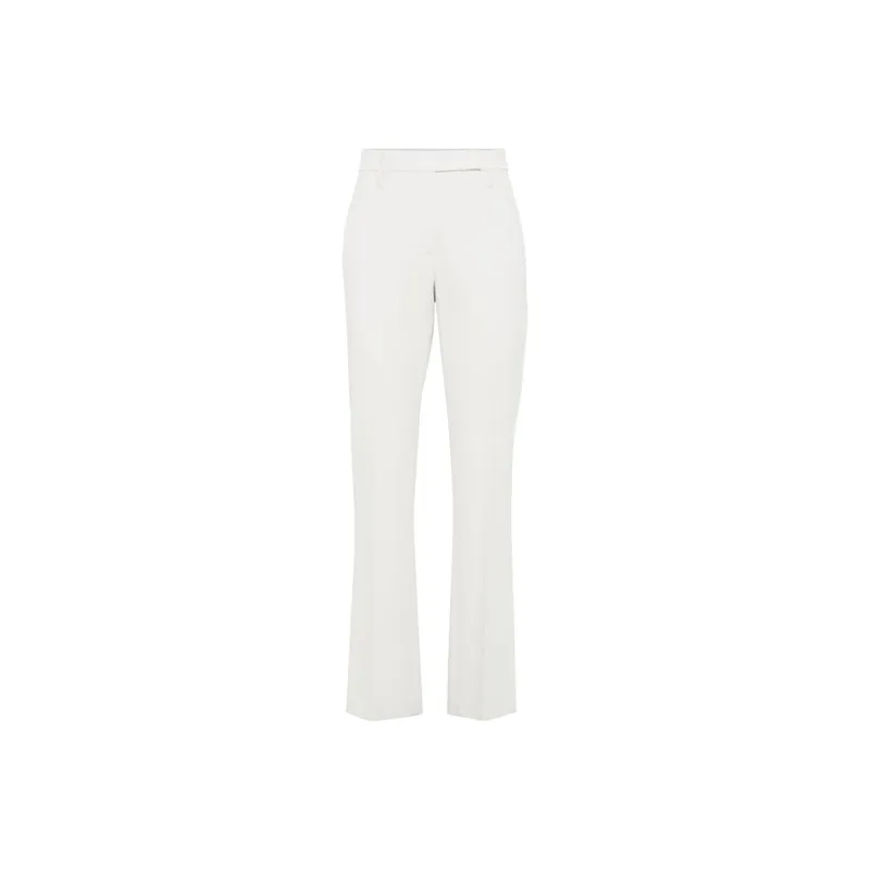 Brunello Cucinelli Monili Embellished Straight Leg Trousers-0