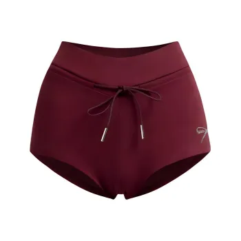 Ballistocardiogram Casual Shorts Women's Burgundy