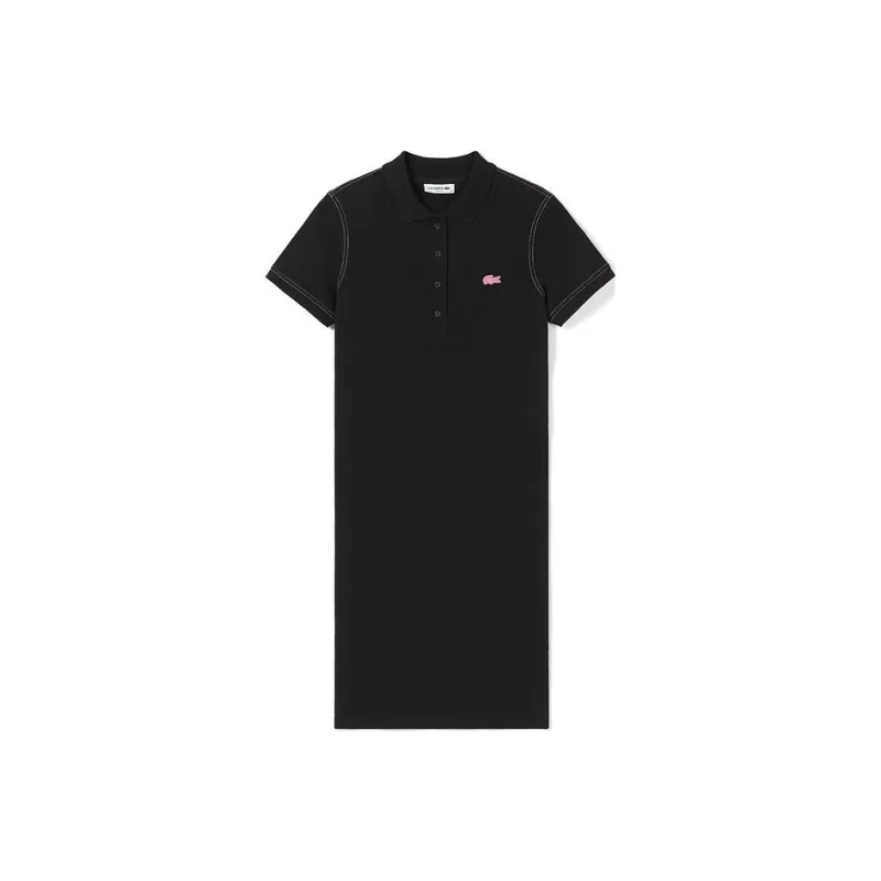 LACOSTE Short Sleeved Dress Women's Black-0