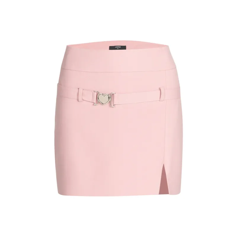 AZEPAM Casual Short Skirts Women's Pink-0