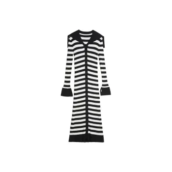 ELLE Long Sleeved Dresses Women's Black White