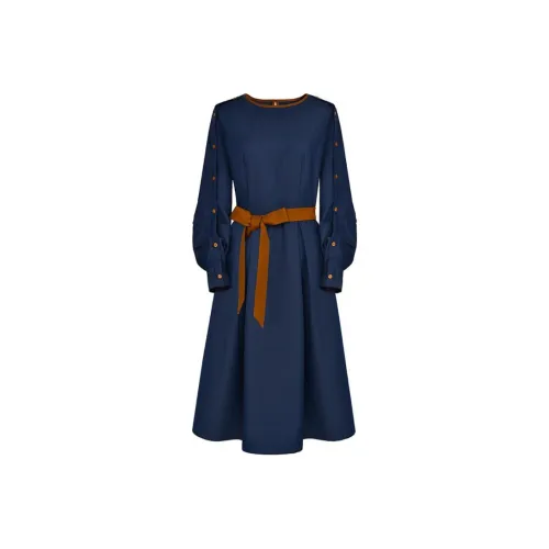 DIFFIE RIEGER Long-Sleeved Dresses Women's Blue