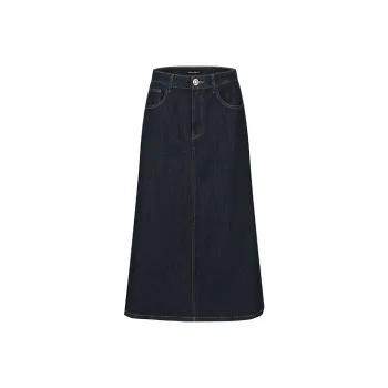 URBAN REVIVO Denim Long Skirt Women's Blue