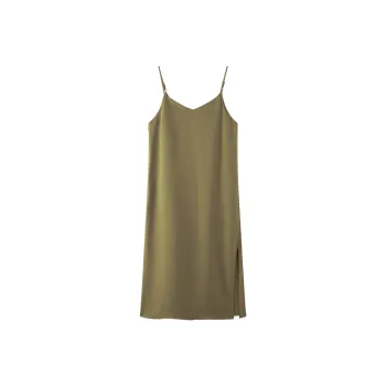 THE SEA LIFE Slip Dress Women's Moss Green
