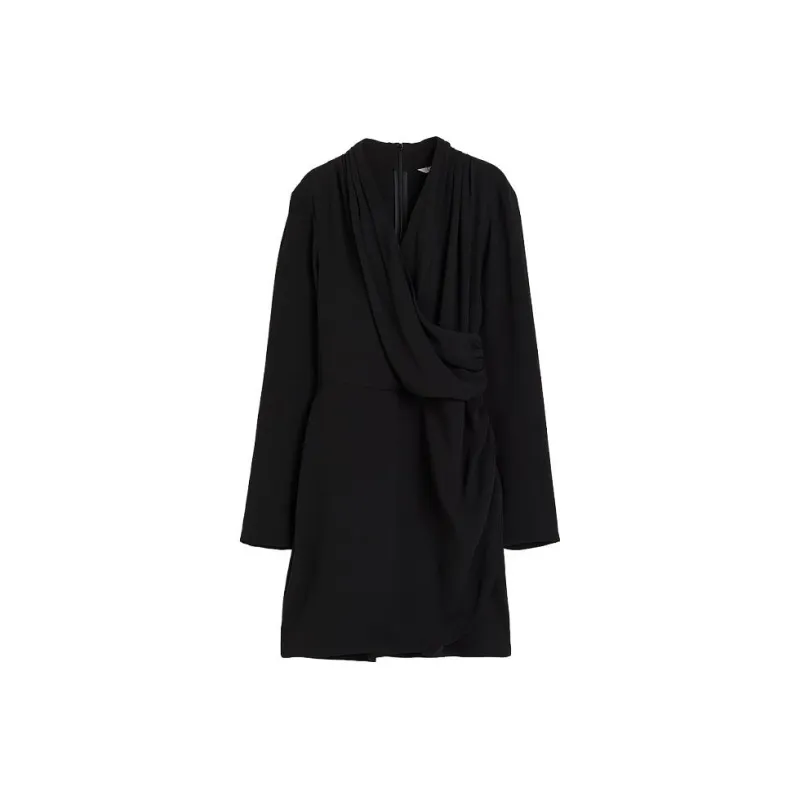 H&M Long Sleeved Dress Women's Black-0