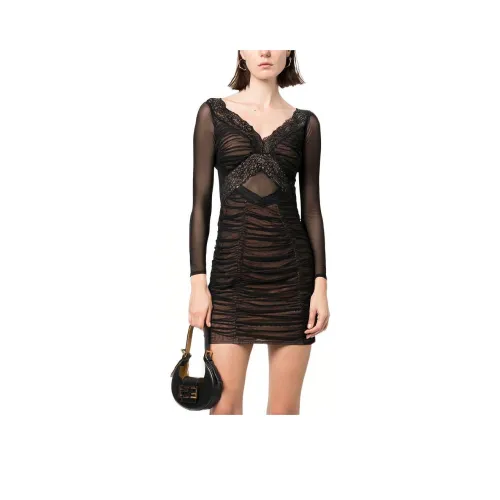 Self portrait Long Sleeved Dresses Women's Black
