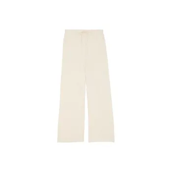 Victoria's Secret PINK Ivy Fleece Wide-Leg Sweatpants/White Shell Knitted Sports Pants Women's White Shells