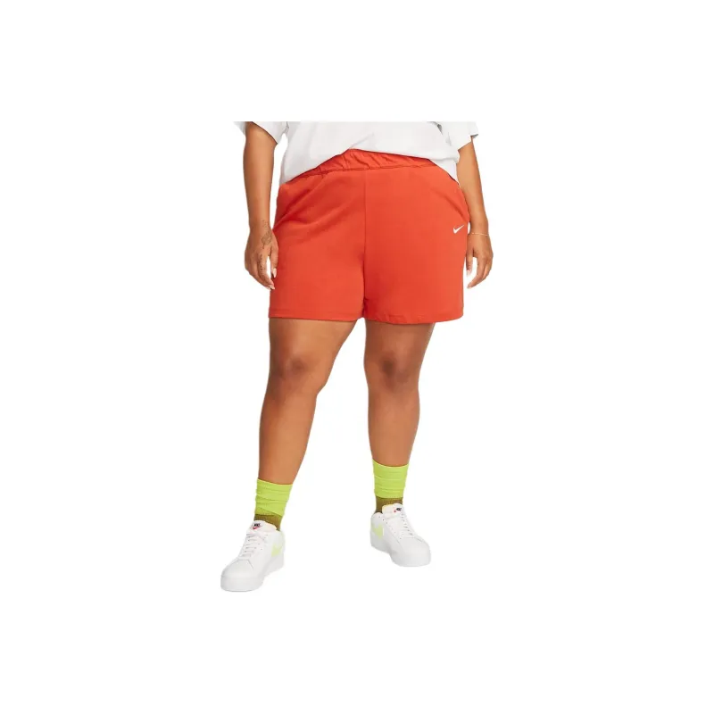 Nike Swoosh Casual Shorts Women's Orange/White-0