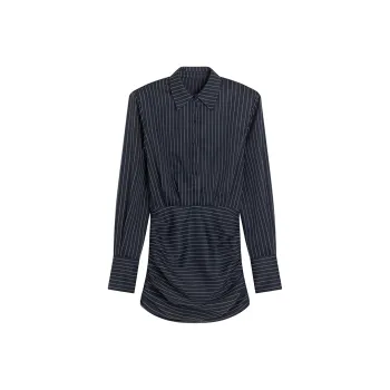 Ouyang Long Sleeved Dress Women's Navy Blue