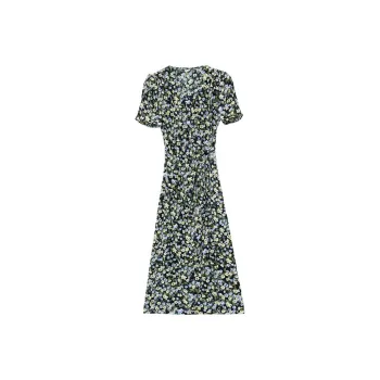PIERRE CARDIN Short Sleeved Dresses Women's Multicolor Flower Pattern