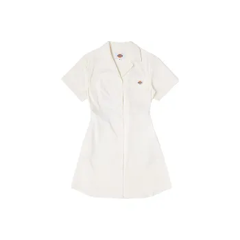 Dickies Short Sleeved Dresses Women's White Egret White