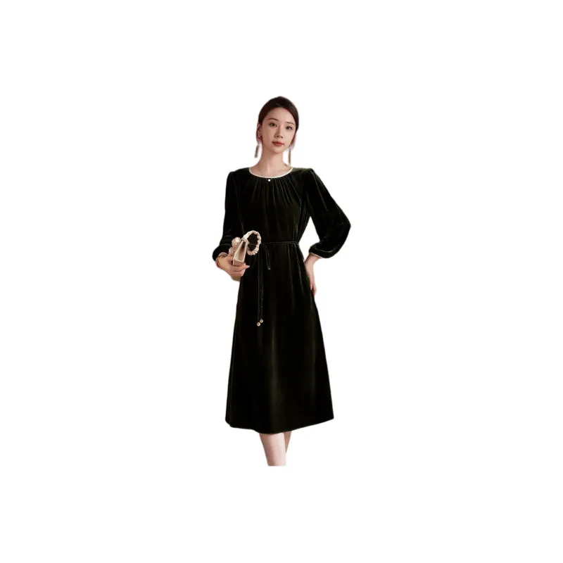 Ink Beauty Long Sleeved Dresses Women's-19