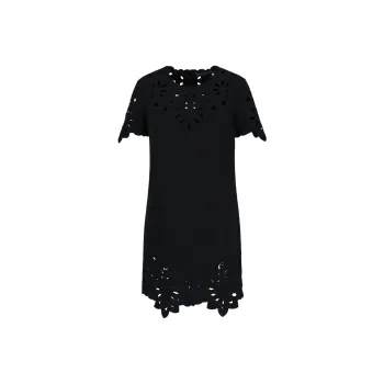 ERMANNO SCERVINO Cut Out Embroidered Shift Mini Dress