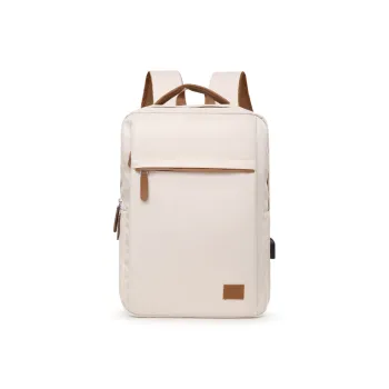 GEERDUN Oxford Backpack Unisex Ecru/Black