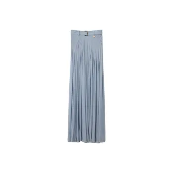 Burberry SS25 Knit Long Skirt Women's Light Blue
