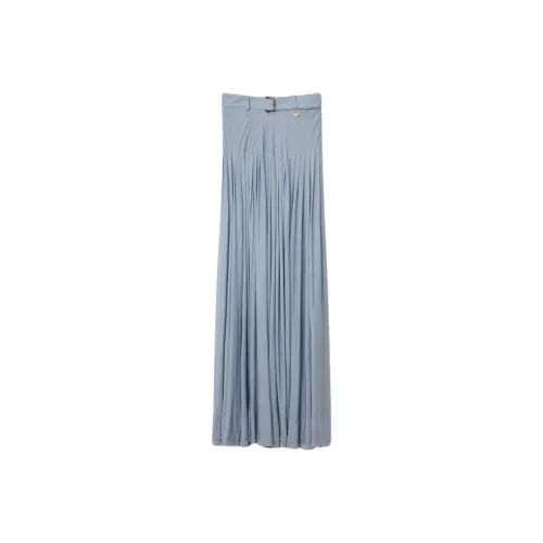 Burberry SS25 Knit Long Skirt Women's Light Blue