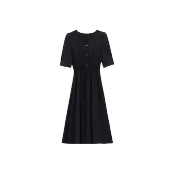 AHDO Short Sleeved Dress Women's Black