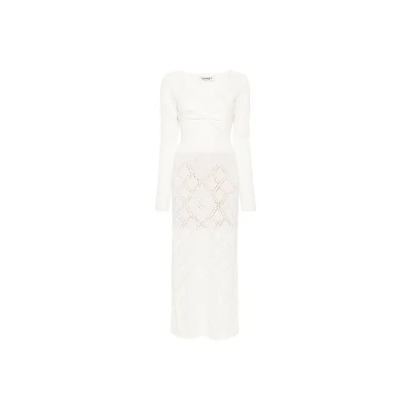Twinset Pointelle knit Maxi Dress-0