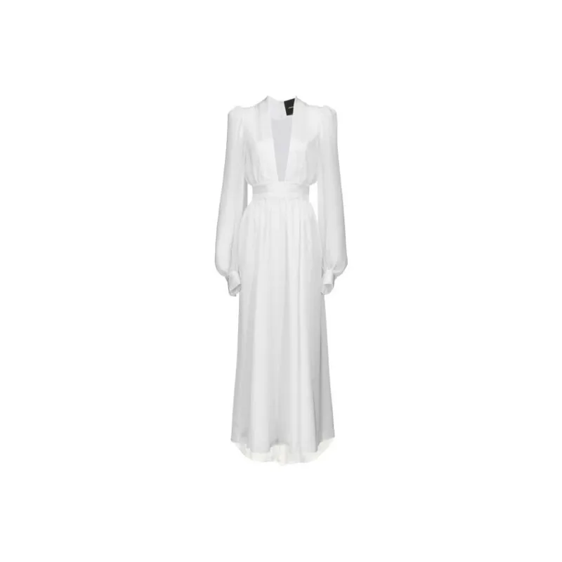 PINKO Long Sleeved Dresses Women's White-0