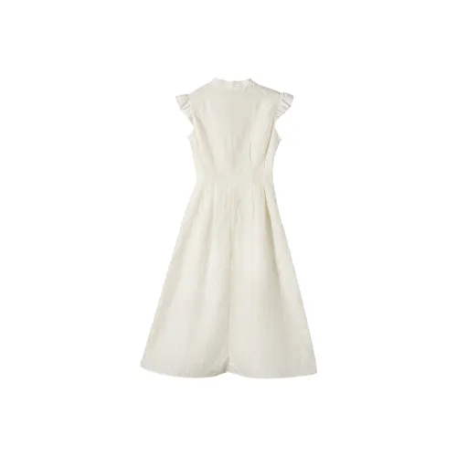 The Plums Are Cooked Short-Sleeved Dresses Women's Milk White