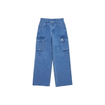 MLB New York Yankees Denim Basic Small Logo New York Yankees Denim Pants Jeans Women's Indigo