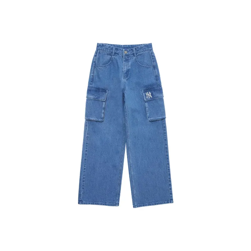 MLB New York Yankees Denim Basic Small Logo New York Yankees Denim Pants Jeans Women's Indigo-0