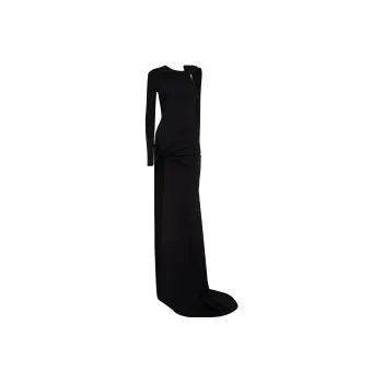 DAVID KOMA Knot detail Asymmetric Maxi Dress