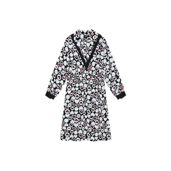 DKNY Long Sleeved Dresses Women's Black With Print