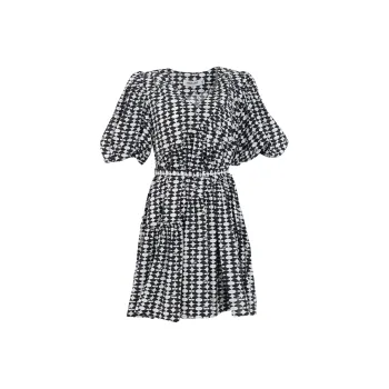JESSYLINE Short Sleeved Dress Women's Black White